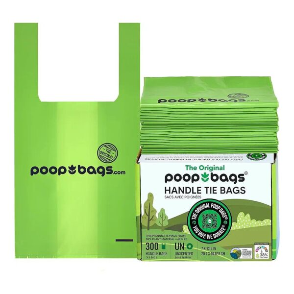 300 Count Dog Poop Bags with Tie Handles for Mess-Free Pet Waste Disposal