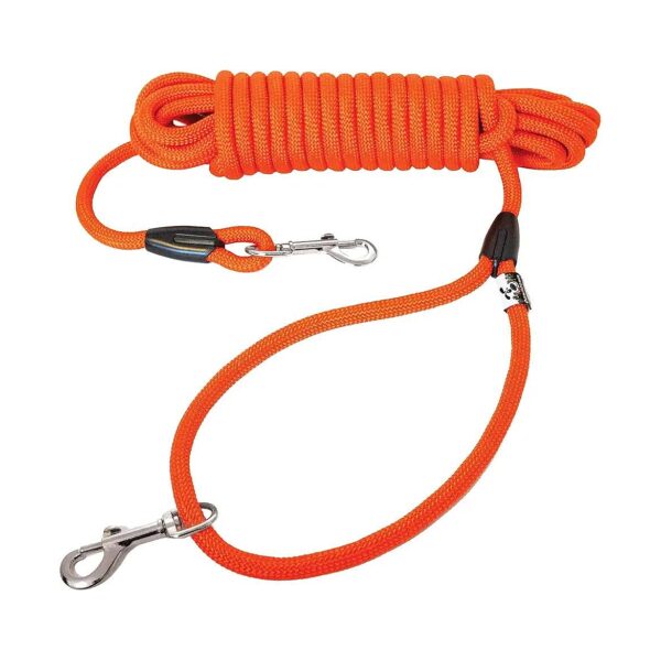 30-Foot Orange Heavy-Duty Dog Leash for Training and Obedience