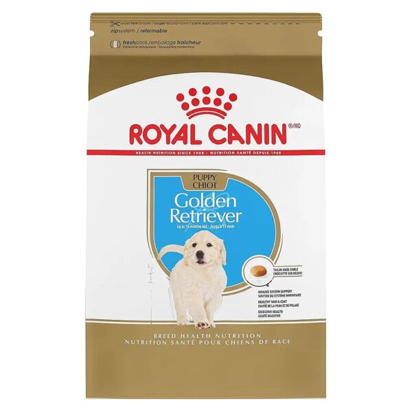 30-lb Bag of Dry Dog Food for Purebred Golden Retriever Puppies