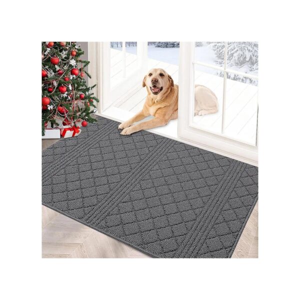 32x48 Premium Non-Slip Rubber Backed Door Mat with Machine Washable Design for Entryway