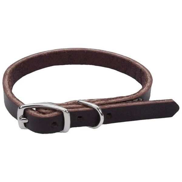 3/8'' x 12'' Brown Latigo Leather Dog Collar for Standard Sizes