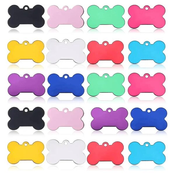 38MM Bone Shaped Pet ID Tags with Personalized Engraving Options