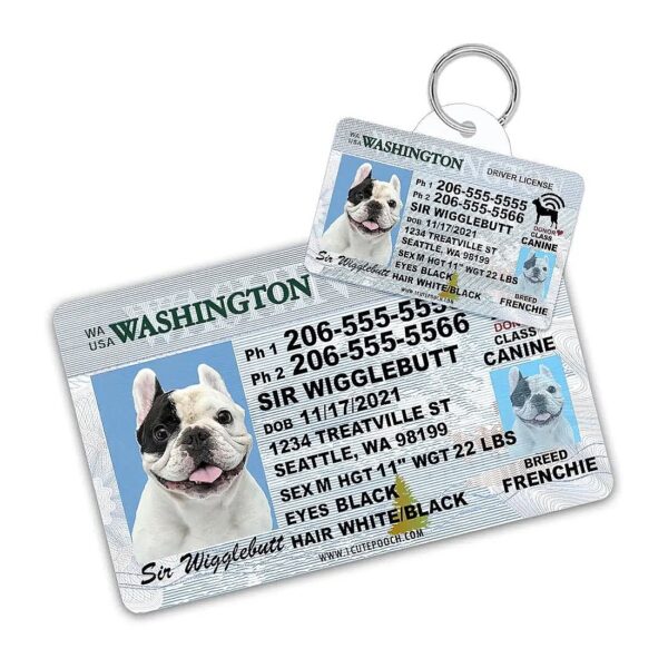 3D Printed Pet Driver License Card and Matching Dog Tag for Pets