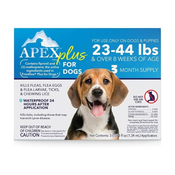 3-Month Supply of Flea and Tick Prevention for Medium Weight Dogs with 24-Hour Activation