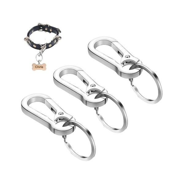 3PCS Dog Tag Clips, Ring Pet Tag Clip for Collar Accessories