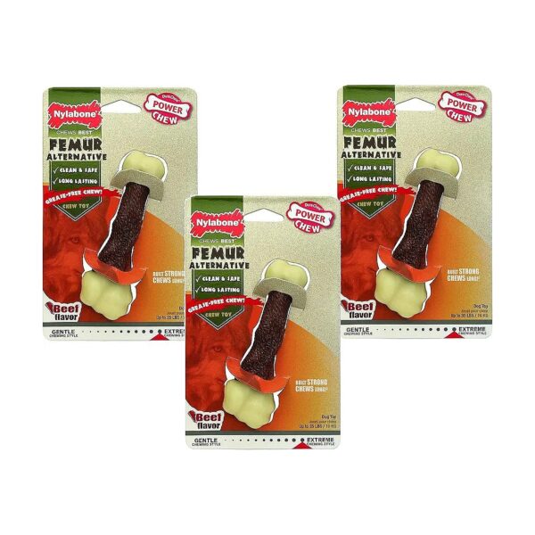 3-Pack Beef Flavor Dog Chew Sticks for Large Dogs Up to 35 Lbs