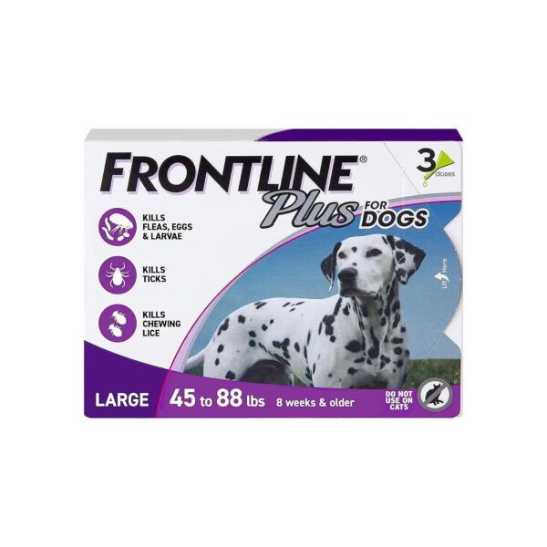 3-Pack Flea and Tick Treatment for Large Dogs Up to 88 Pounds