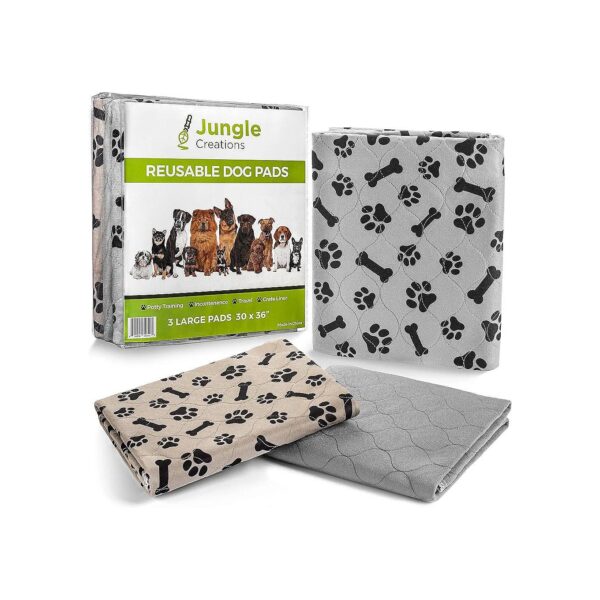 3-Pack Reusable Dog Mats for Puppy Training, Crate Liner, and Whelping Box