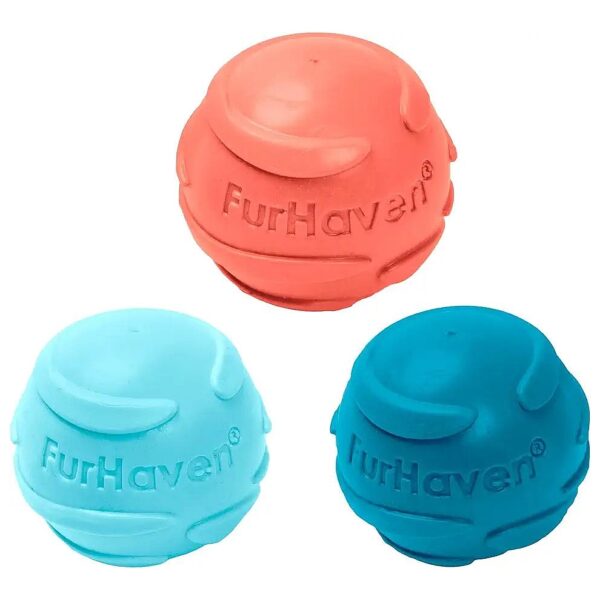 3-Pack Squeaky Ball Toy Set for Small to Medium Dogs with Built-in Squeaker Sounds