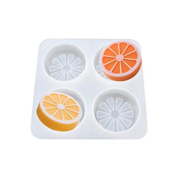 4 Cavity Orange Slice Silicone Mold for DIY Cake Decorating Supplies