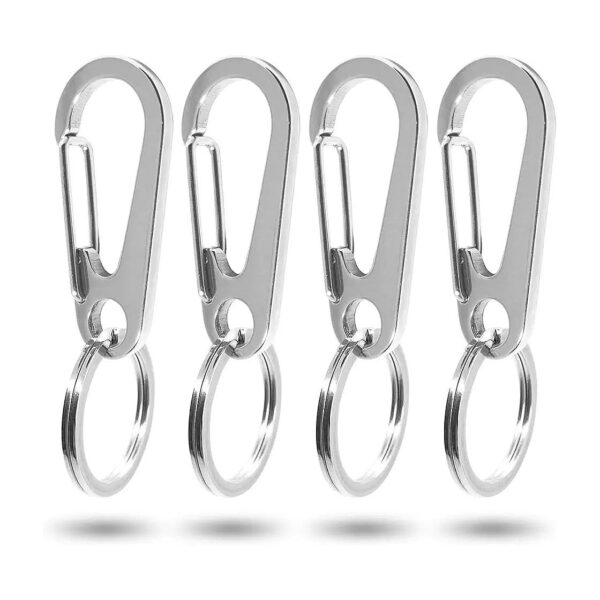 4 Pack Dog Tag Clips for Pet Collars and Harnesses Made from Stainless Steel