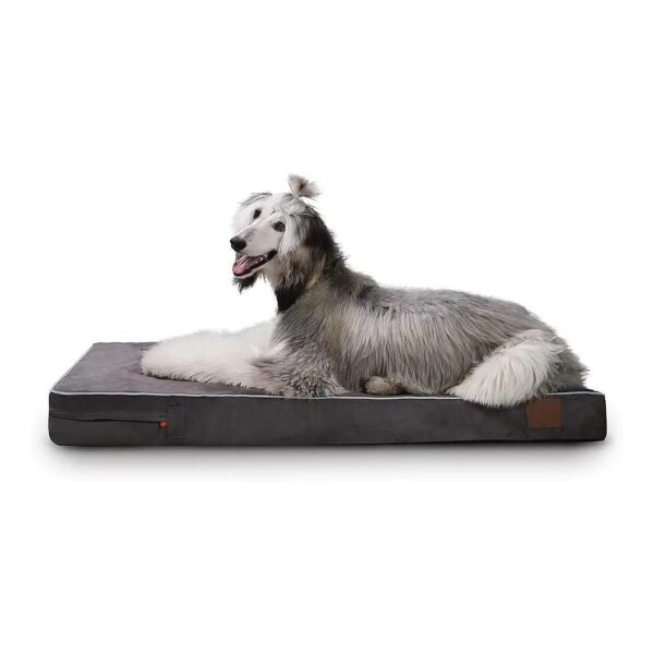 4" Thick Orthopedic Memory Foam Dog Bed with Durable Suede Cover and Non-Slip Base