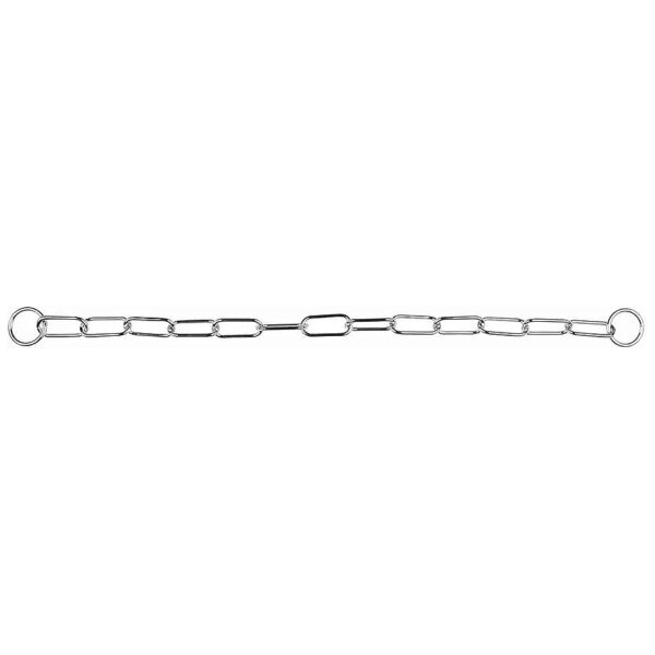 4 mm Thick Chrome Stainless Steel Long Link Chain for Long Hairy Canines and Breeds