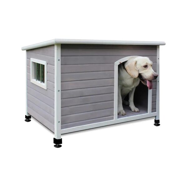 40 Inch Weatherproof Wooden Dog House with Door for Small Dog Houses Under 30 lbs