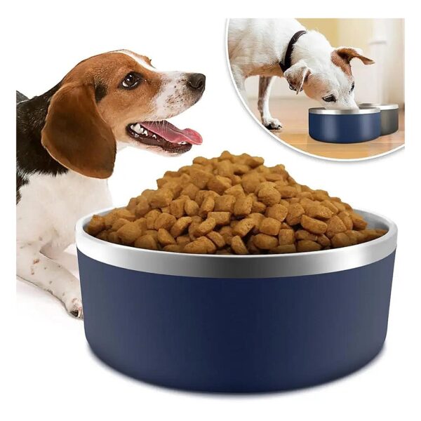 40 Oz Stainless Steel Non-Slip Pet Feeding Bowl for Large and Extra-Large Dogs