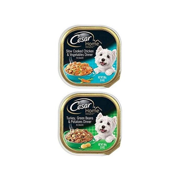 48Ct Gourmet Dog Food Kit with Chicken and Vegetable, Turkey and Potato Trays