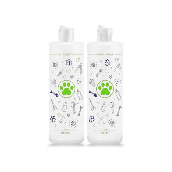 4-Pack Specialized Dog Shampoo Mixing Bottles for Grooming Needs