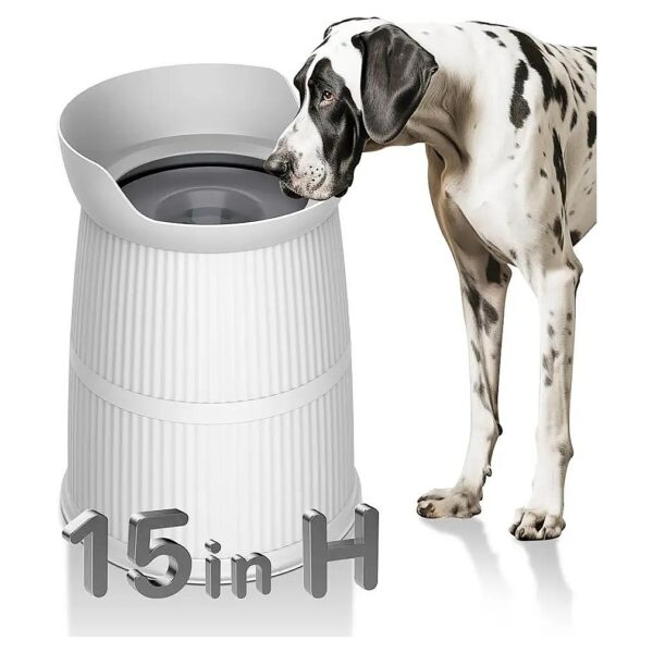 4in Elevated Dog Water Bowl for Large Medium Dogs with No Spill Design