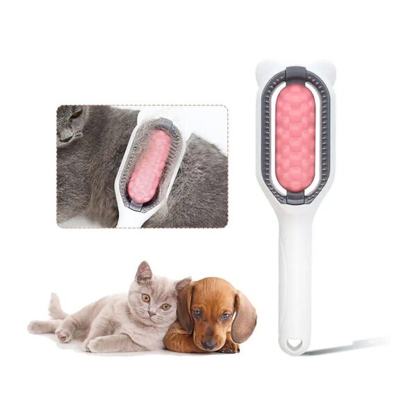 4-in-1 Pet Hair Brush for Grooming Cleaning Massage Detangling Pet Skin Friendly