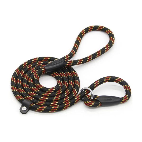 5 FT Nylon Braided Dog Leash for Comfort Fit Adjustable Pet Traction Lead