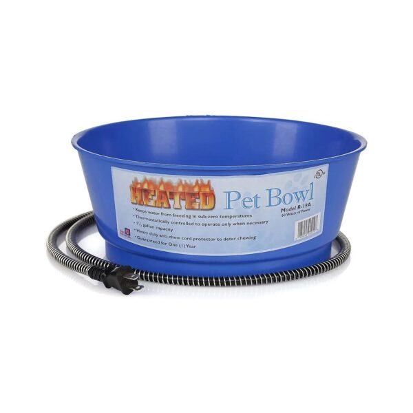 5 Gallon Electric Heated Pet Water Bowl with Thermostatic Control for Pet Wellness