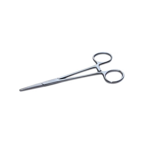 5 Inch Long Stainless Steel Curved Hemostat Hair Puller Grooming Tool Serrated Edge