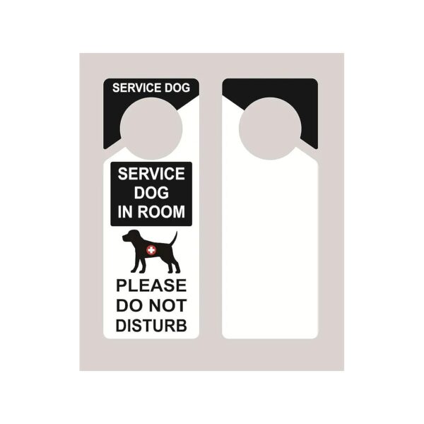 5 Pack Plastic Dog Door Hang Tags 5x5 Inch Rectangular Shape