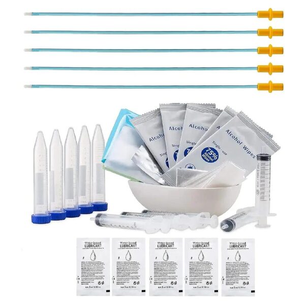 5 Piece Canine Artificial Breeding Kit with Pipettes and Semen Collection Cones