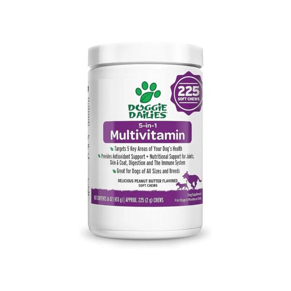 5 in 1 Multivitamin for Dogs with Joint Health Digestive Health and Immune System Support