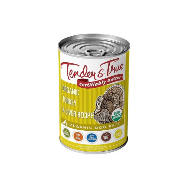 5 oz Organic Turkey and Liver Canned Dog Food, Case of 12