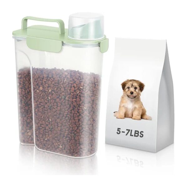 5-10Lbs Capacity Pet Food Container with 4 Snap Seals and Dishwasher Safe