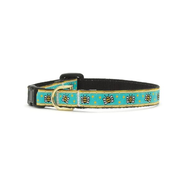 5/8 Inch Narrow Width Bee Dog Collar for Dogs 6-12 Inches