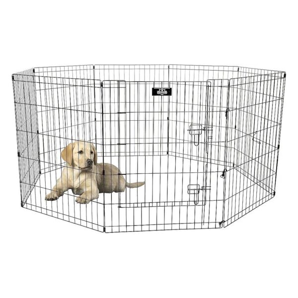 58'' x 60'' x 30'' Metal Pet Exercise Pen with Durable Coated Steel Panels