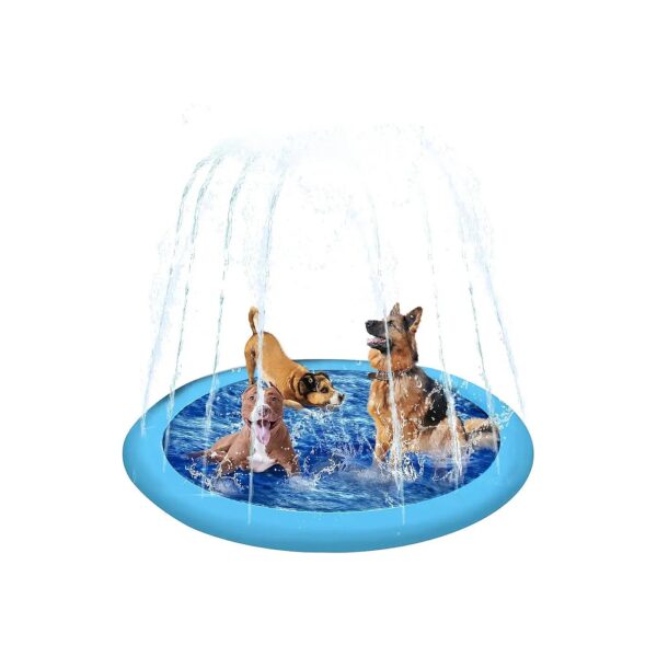 59 Inch Non Slip Dog Sprinkler Pad for Pet Outdoor Water Fun