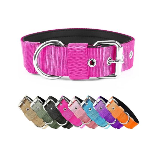 5-Inch Heavy Duty Tactical Dog Collar with Adjustable Metal Buckle and Soft Padded Lining