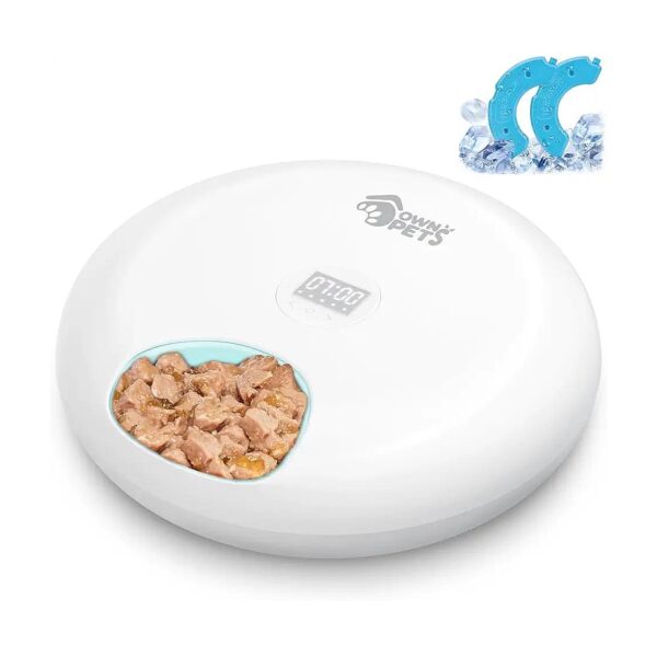 6 Meal Automatic Pet Feeder for Cats and Small Dogs with Smart Timer and Portion Control