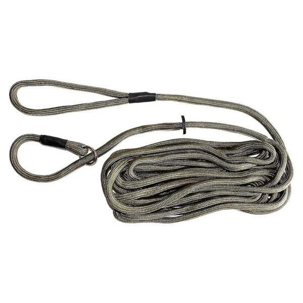 6 Meter Green Nylon Soft Braided Dog Training Lead for Exercise and Play