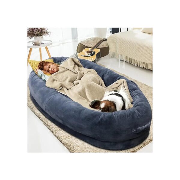 67'' x38'' x12'' Human Dog Bed for Large Adults and Pets with Removable Cover