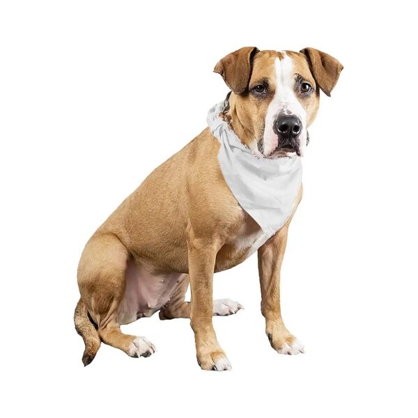 6-Pack Plain Cotton Pet Bandanas Large Dogs Triangle Shape White