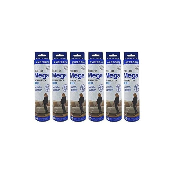 6-Pack of 50 Sheet Pet Roller Refills for Large Surfaces