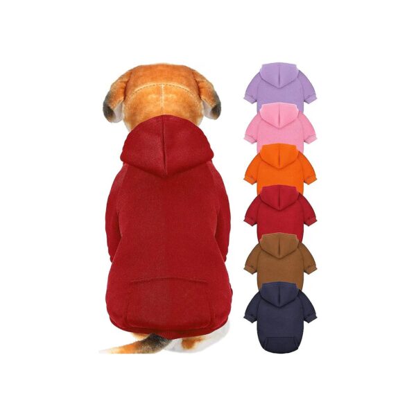 6-Piece Dog Coat Sweaters with Hat for Small Dogs XX-Small Size