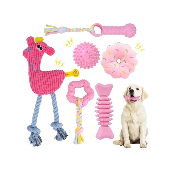 6-Piece Set Soft Teething Toys for Small and Medium Dogs 2-8