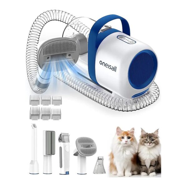 6-in-1 Cat Vacuum Grooming Kit for Pet Hair Trimming and Grooming