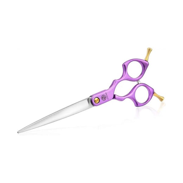 7-Inch Dog Cutting Scissors with 440C Stainless Steel Blades and Smooth Curved Edge