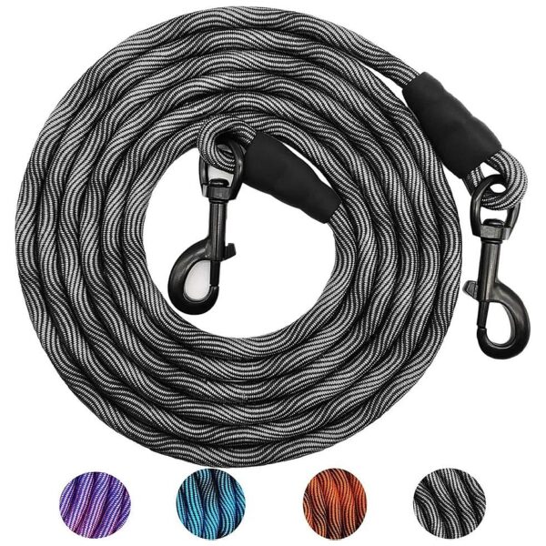 8 Foot to 10 Foot Heavy Duty Nylon Dog Tie Out Leash for Small, Medium, Large Dogs