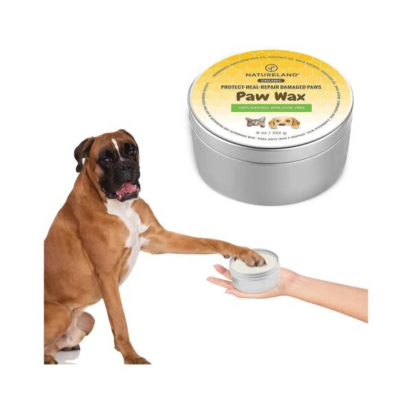 8 OZ Organic Paw Wax for Dogs - Softening and Protecting Paws on Snow, Sand, and Dirt