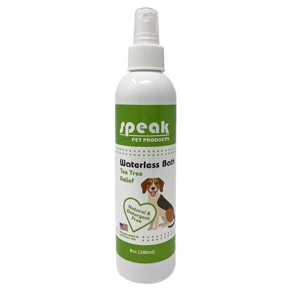 8 Oz Tea Tree Relief Waterless Bath Spray for Dogs' Coat and Skin