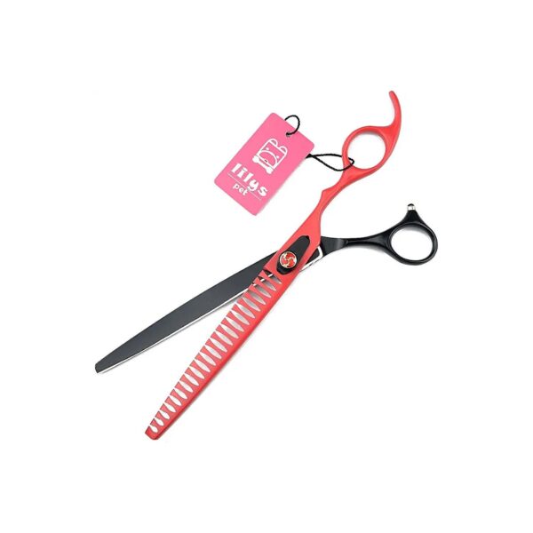 8-Inch Japanese Pet Dog Chunker Scissors with Big Tooth and Fishbone-Shaped Blade