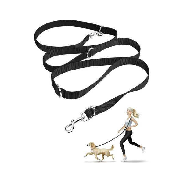 8ft Nylon Double Dog Leash for Puppy Small Medium Size Hands-Free