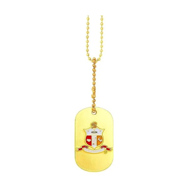 Accurately Reproduced Kappa Alpha Psi Fraternity Crest Dog Tag with 17 Inch Long Chain